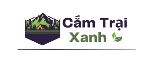 Logo cắm trại xanh